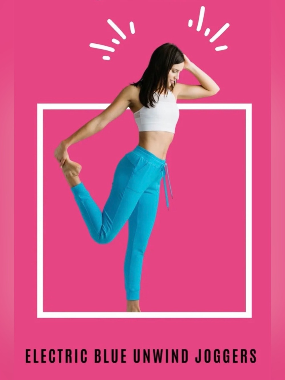 Zyia Electric Blue Unwind Joggers Size Medium